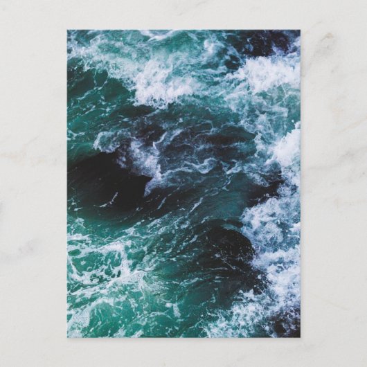 Carte Postale L'effondrement des vagues dans l'océan (Devant)