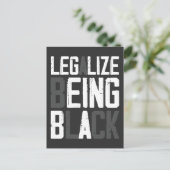 Carte Postale Légaliser être Black History Mois, instruction (Debout devant)