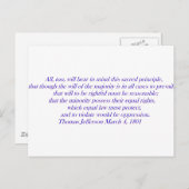 Carte Postale L'égalité de droit doit protéger.... (Devant / Derrière)