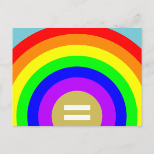 Carte Postale L'égalité est l'or sous la diversité arc-en-ciel