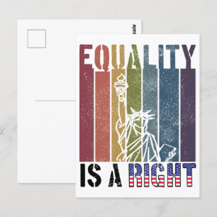Carte Postale L'égalité est un droit patriotique LGBTQ et droit