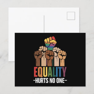 Carte Postale L'égalité ne fait pas mal à personne LGBTQ Pride D