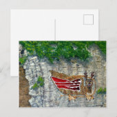 Carte Postale Légende amérindienne de l'oiseau Piasa dans l'Illi (Devant / Derrière)