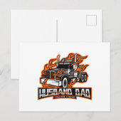 Carte Postale Légende du camionneur papa mari (Devant / Derrière)