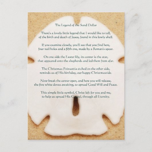 Carte postale légende du dollar de sable (Devant)