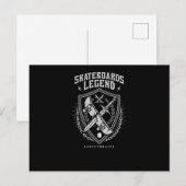 Carte Postale Légende du skateboard (Devant / Derrière)