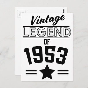 Carte Postale Légende vintage de 1953