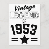 Carte Postale Légende Vintage de 1953 (Devant)