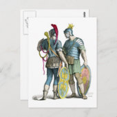 Carte Postale Légionnaires romains anciens (Devant / Derrière)