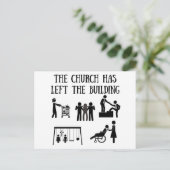 Carte Postale L'Eglise a quitté le bâtiment (Debout devant)