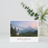 Carte Postale L'église avec les Alpes au coucher du soleil (Debout devant)