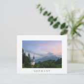 Carte Postale L'église avec les Alpes au coucher du soleil (Debout devant)