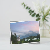 Carte Postale L'église avec les Alpes au coucher du soleil (Debout devant)