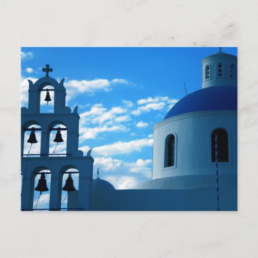 Carte Postale L'église de Santorin en Grèce (Devant)