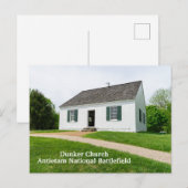 Carte Postale L'église Dunker à Antietam (Devant / Derrière)