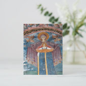 Carte Postale l'église orthodoxe serbe, site de l'UNESCO, (Debout devant)