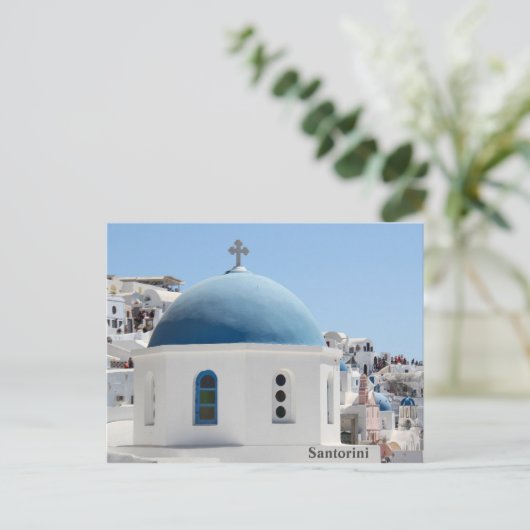 Carte Postale L'église Santorin Oia (Debout devant)
