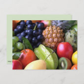 Carte postale Légume et fruits (Devant / Derrière)