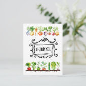 Carte Postale Légume végétal Appreciation végétarienne (Debout devant)