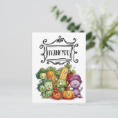 Carte Postale Légume végétal Appreciation végétarienne (Debout devant)