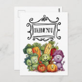 Carte Postale Légume végétal Appreciation végétarienne (Devant / Derrière)