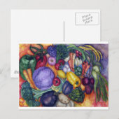 Carte Postale Légumes Aquarelle végétale Art (Devant / Derrière)