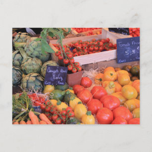 Carte Postale légumes au marché de la Provence