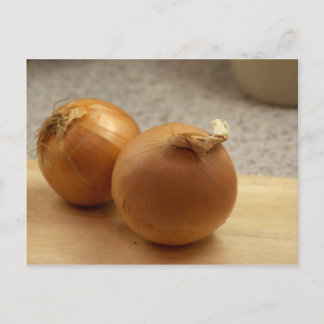 Carte Postale Légumes d'oignons jaunes