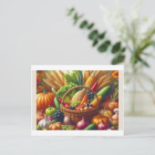 Carte Postale Légumes et fruits, (Debout devant)
