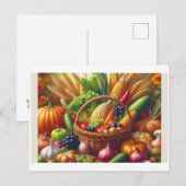 Carte Postale Légumes et fruits, (Devant / Derrière)