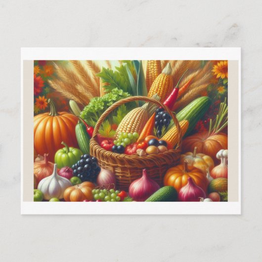 Carte Postale Légumes et fruits, (Devant)