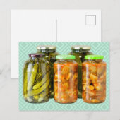 Carte Postale Légumes Fermentés en Pots  (Devant / Derrière)