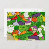 Carte Postale Légumes mélangés (Devant / Derrière)