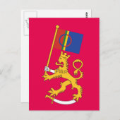 Carte Postale Leijona ja Saamen lippu -postikortti (Devant / Derrière)