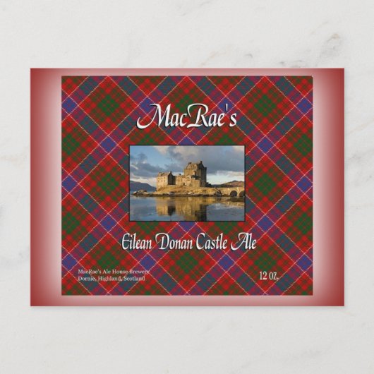 Carte Postale L'Eilean Donan Castle Ale de MacRae (Devant)