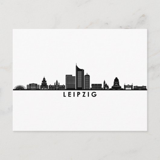 Carte Postale LEIPZIG University Allemagne City Skyline Silhouet (Devant)