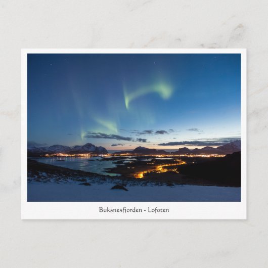 Carte Postale Leknes Norvège (Devant)