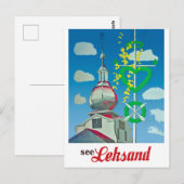 Carte Postale Leksand, tour de la ville, Suède (Devant / Derrière)