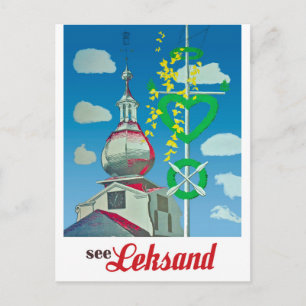 Carte Postale Leksand, tour de la ville, Suède