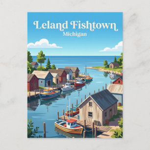 Carte Postale Leland Fishtown Michigan