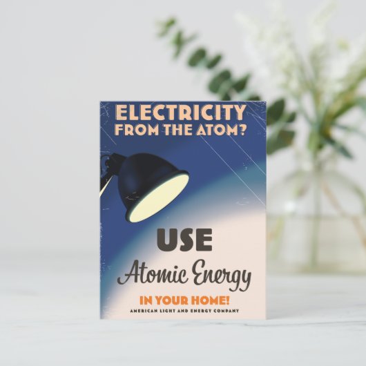 Carte Postale L'électricité de l'atome? (Debout devant)