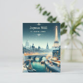 Carte Postale L'élégance hivernale parisienne (Debout devant)