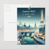 Carte Postale L'élégance hivernale parisienne (Devant / Derrière)