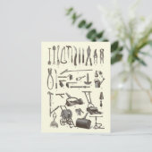 Carte Postale L'élégant jardinier - Outils Jardin Antique (Debout devant)