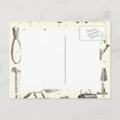 Carte Postale L'élégant jardinier - Outils Jardin Antique (Dos)