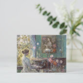 Carte Postale L'Élégant Pianiste, Improvisation de Childe Hassam (Debout devant)