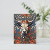 Carte Postale L'Élégante Vache Nguni William Morris Inspiré (Debout devant)