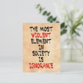 Carte Postale L'élément le plus violent de la société est l'igno (Debout devant)