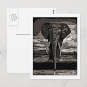 Carte Postale L'éléphant (Devant / Derrière)