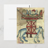 Carte Postale L'éléphant de guerre (Devant / Derrière)